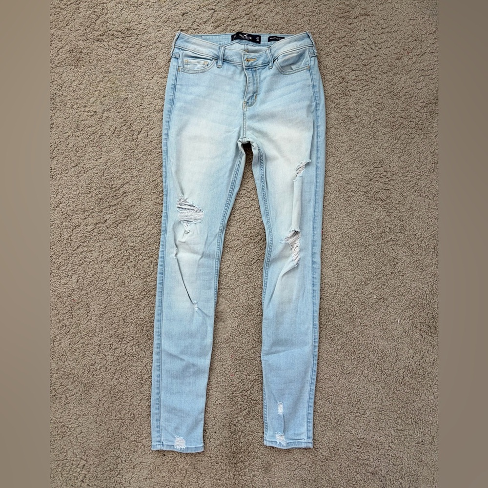 Hollister Light Blue Distressed Skinny Jeans